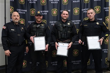 Medal of Valor – Sergeant Zack Johnson, Officer Reece Federer, Officer Kilian Sweet